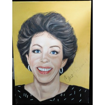 Carol Burnett Signed 12x16 One Of A Kind Hand Painted Canvas JSA Authenticated