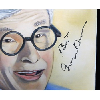 George Burns Signed 12x16 One Of A Kind Hand Painted Canvas JSA Authenticated