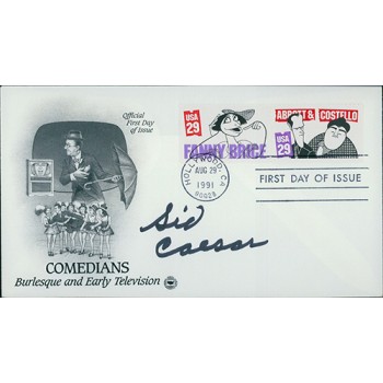 Sid Caesar Comedian Actor Signed First Day Issue Cover FDC JSA Authenticated