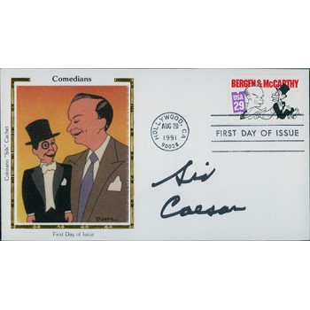 Sid Caesar Comedian Actor Signed First Day Issue Cover FDC JSA Authenticated