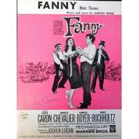 Leslie Caron Signed Fanny Sheet Music JSA Authenticated