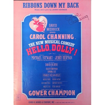 Carol Channing Signed Ribbons Down My Back Sheet Music JSA Authenticated