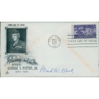 Mark W. Clark WWII 4 Star General Signed First Day Cover FDC JSA Authenticated