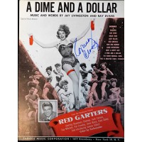 Rosemary Clooney Signed A Dime And A Dollar Sheet Music JSA Authenticated