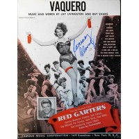 Rosemary Clooney Signed Vaquero Sheet Music JSA Authenticated