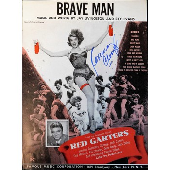 Rosemary Clooney Signed Brave Man Sheet Music JSA Authenticated