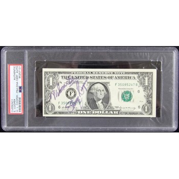 Wilma Lee And Stoney Cooper Signed One Dollar Bill Currency PSA Authenticated