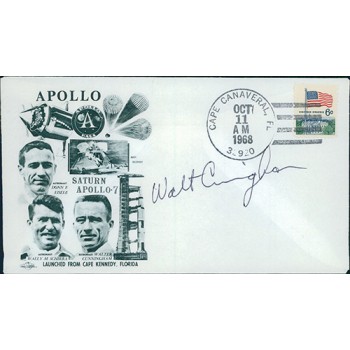 Walt Cunningham NASA Astronaut Signed Cachet Cover JSA Authenticated