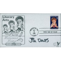 Jim Davis Garfield Cartoonist Signed First Day Issue Cover FDC JSA Authenticated
