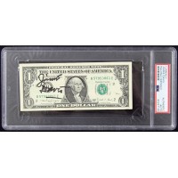 Jimmie Davis Governer Singer Signed One Dollar Bill Currency PSA Authenticated