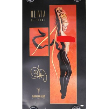 Olivia De Berardinis Signed Bazooka 22x38 Lithograph Art Poster JSA Authentic