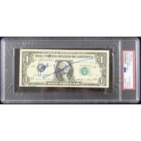 John Denver Singer Signed One Dollar Bill Currency PSA Authenticated