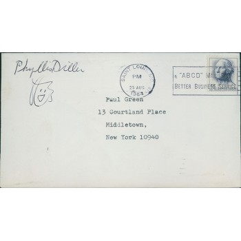 Phyliss Diller Actress Signed Mailing Envelope JSA Authenticated