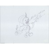 Fats Domino Pianist Singer Signed 8.5x11 Sketch Page JSA Authenticated