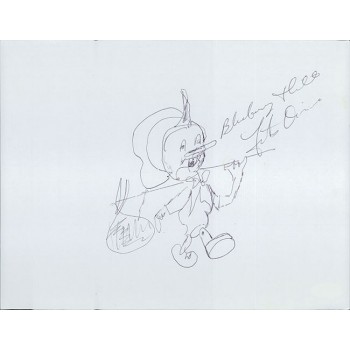 Fats Domino Pianist Singer Signed 8.5x11 Sketch Page JSA Authenticated