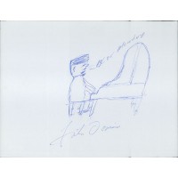 Fats Domino Pianist Singer Signed 8.5x11 Sketch Page JSA Authenticated
