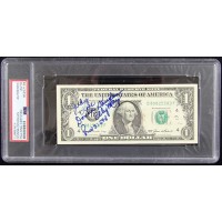 Donna Douglas Actress Signed One Dollar Bill Currency PSA Authenticated