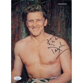 Kirk Douglas Actor Signed 8x10 Cut Magazine Page Photo JSA Authenticated