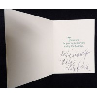 Ella Fitzgerald Jazz Singer Signed Thank You Card JSA Authenticated
