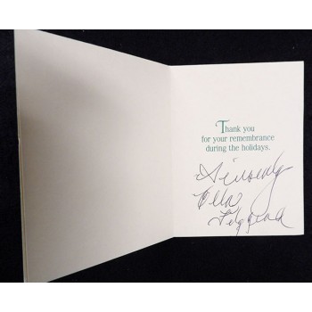 Ella Fitzgerald Jazz Singer Signed Thank You Card JSA Authenticated