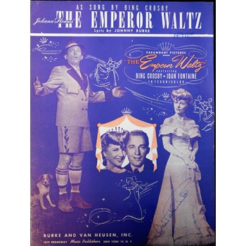 Joan Fontaine Signed The Emperor Waltz Sheet Music JSA Authenticated