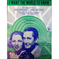 Joan Fontaine Signed I Want The World To Know Sheet Music JSA Authenticated