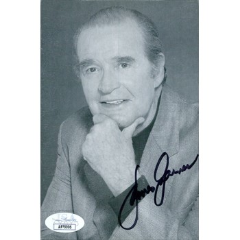 James Garner Actor Signed 4x6 Postcard Photo JSA Authenticated