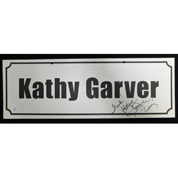 Kathy Garver Signed 7x20 Name Plate Convention Sign JSA Authenticated