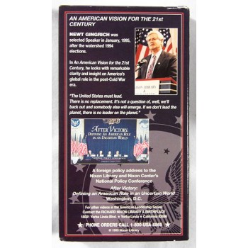 Newt Gingrich Signed VHS Tape Cover Nixon Library Exclusive JSA Authenticated