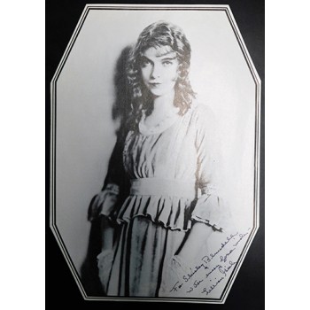 Lillian Gish Movie TV Actress Signed 7x9.5 Cut Magazine Page JSA Authenticated