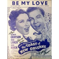 Kathryn Grayson Signed Be My Love Sheet Music JSA Authenticated