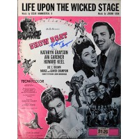Kathryn Grayson Signed Life Upon The Wicked Stage Sheet Music JSA Authenticated