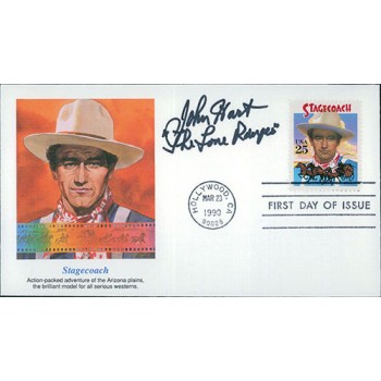 John Hart The Lone Ranger Signed First Day Issue Cover FDC JSA Authenticated