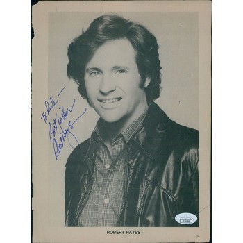 Robert Hays Actor Signed 8x10.5 Cut Magazine Page Photo JSA Authenticated
