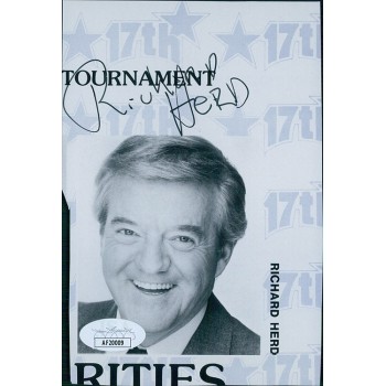Richard Herd Actor Signed 4x6 Cut Page Photo JSA Authenticated