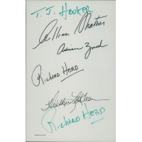 Richard Herd T.J. Hooker Actor Signed 3.5x5.5 Postcard Photo JSA Authenticated