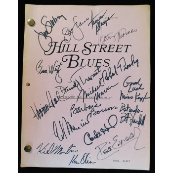 Hill Street Blues Cast Signed By 17 Script Copy JSA Authenticated