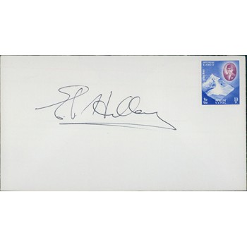 Sir Edmund Hillary 1st To Summit Everest Signed 3.5x6.5 Envelope JSA Authentic