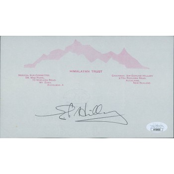 Sir Edmund Hillary 1st To Summit Everest Signed Himalayan Trust JSA Authentic