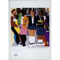 Varnette Honeywood Signed Rap Street 5x7 Print JSA Authenticated