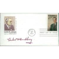 Hubert Humphrey Vice President Signed First Day Issue Cachet JSA Authenticated