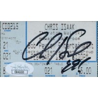 Chris Isaak Singer Signed 2.5x3.25 Ticket Stub JSA Authenticated