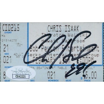 Chris Isaak Singer Signed 2.5x3.25 Ticket Stub JSA Authenticated