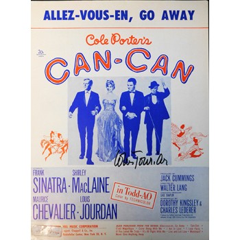 Louis Jourdan Signed Allez-Vous-En, Go Away Sheet Music JSA Authenticated