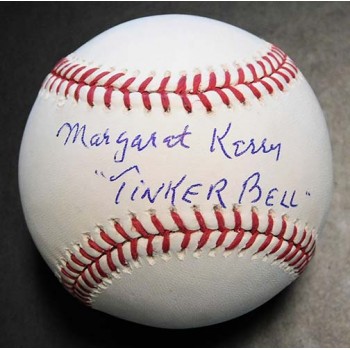 Margaret Kerry Signed Tinker Bell Disney MLB Baseball JSA Authenticated