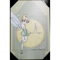 Margaret Kerry Signed Tinker Bell Clock Tower Disney Wood Art JSA Authenticated