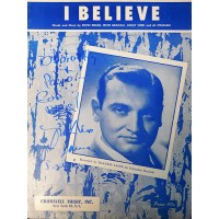 Frankie Laine Signed I Believe Sheet Music JSA Authenticated