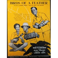 Dorothy Lamour Signed Birds Of A Feather Sheet Music JSA Authenticated