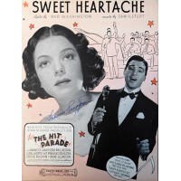 Frances Langford Signed Sweet Heartache Sheet Music JSA Authenticated