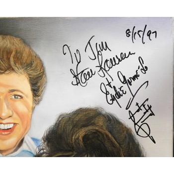 Steve Lawrence & Eydie Gorme Signed 12x16 Hand Painted Canvas JSA Authenticated